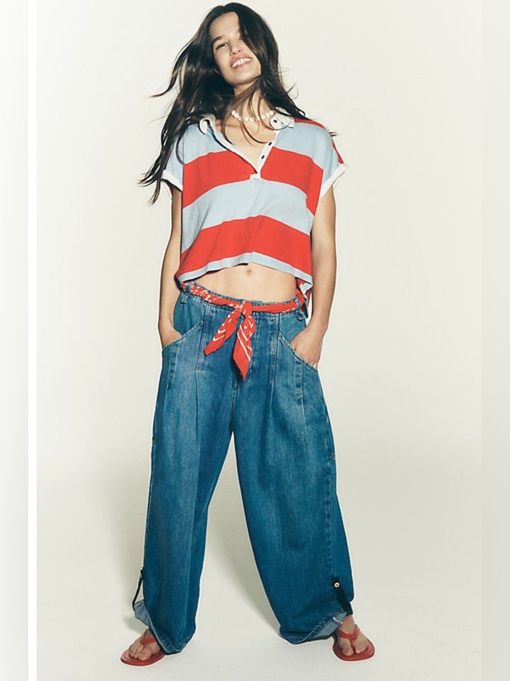 NWT FREE PEOPLE WE THE FREE La Vida Pull-On Jeans | Bijou Blue MSRP $168 Size S